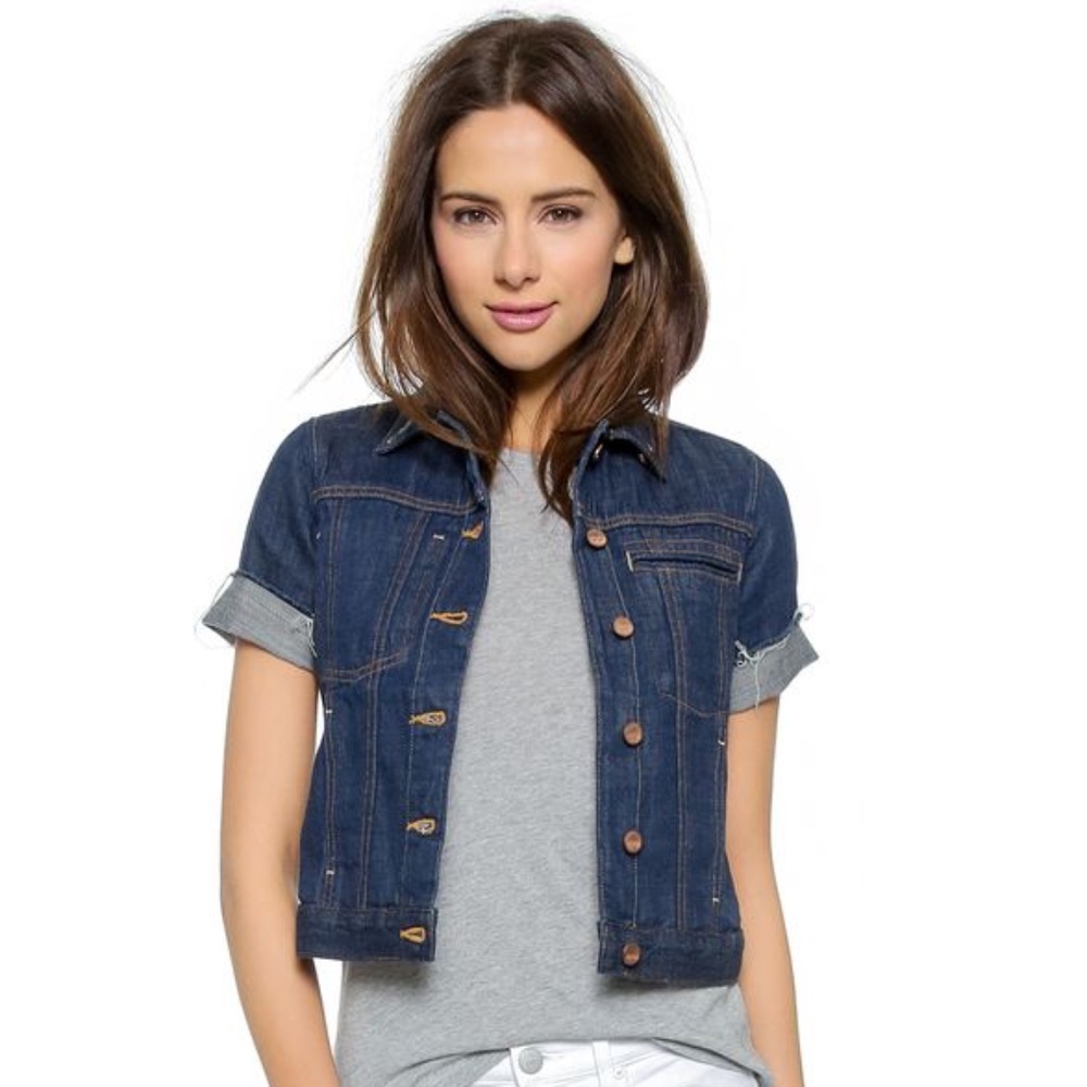 Genetic Blondie Short Sleeve Denim Jacket, Size Large